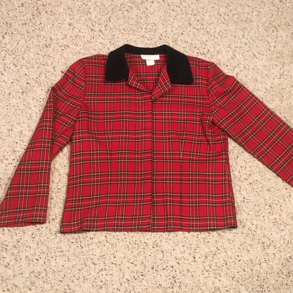 DELETING Ugly Christmas outfit tartan plaid 2 piece - Picture 3 of 8